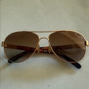 Tory Burch Gold Aviator Sunglasses